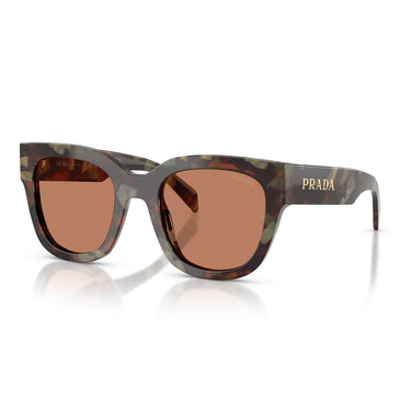 Prada Okulary Przeciwsłoneczne PRC04S 22F90Q Wood Tortoise Marrone Damskie 2