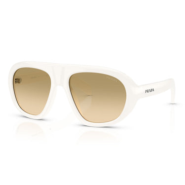 Prada Okulary Przeciwsłoneczne PRC05S 17K20S Biały Talk Żółty Cieniowany Brązowy Damskie 2