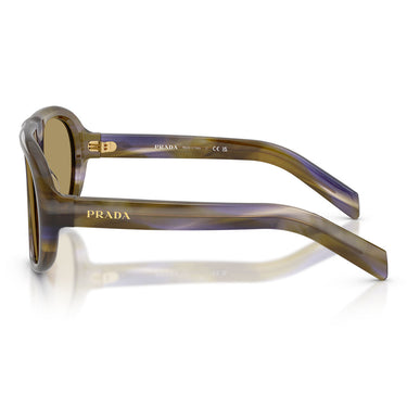 Prada Okulary Przeciwsłoneczne PRC05S 23G70G Paski Laguna Verde Oliva Damskie 3