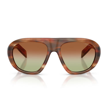 Prada Occhiali da Sole PRC05S 24G70T Quercia Rigato Verde Marrone Donna