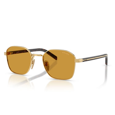Prada Okulary Przeciwsłoneczne PRC50S 5AK50P Złoto/Ciemny Miód Męskie 1