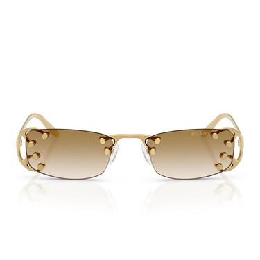Prada Occhiali da Sole PRC57S 29H30V Oro Pallido/Trasparente Sfumato Marrone Donna