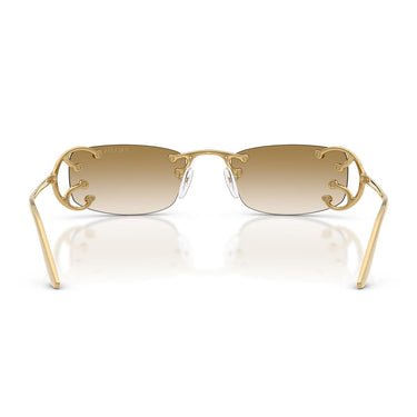 Prada Occhiali da Sole PRC57S 29H30V Oro Pallido/Trasparente Sfumato Marrone Donna 3