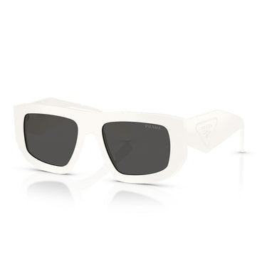 Prada Occhiali da Sole PRD04SU 17K08Z Bianco Talco Grigio Scuro Donna 2