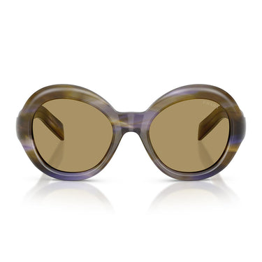 Prada Occhiali da Sole PRD08SU 23G70G Marrone/Verde Oliva Donna 4