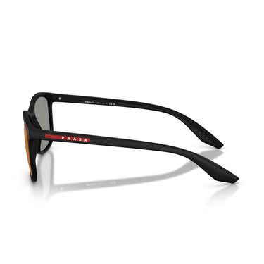 Prada Okulary Przeciwsłoneczne PSA08S 1BO08F Linea Rossa Czarny/Szary Lustro Unisex 3