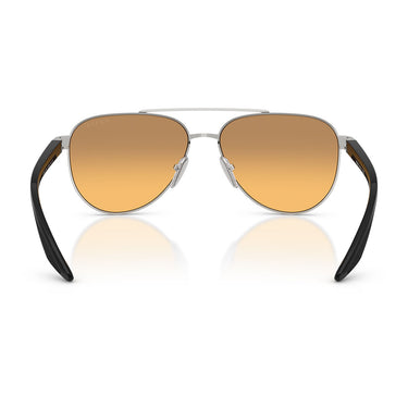 Prada Occhiali da Sole PSA52S 1BC40Z Linea Rossa Argento Grigio Sfumato Arancione Unisex 4