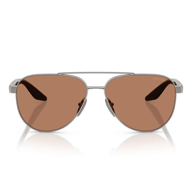 Prada Occhiali da Sole PSA52S 5AV20D Linea Rossa Gunmetal Marrone Unisex
