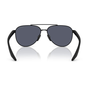 Prada Occhiali da Sole PSA52S DG005U Linea Rossa Nero Effetto Gommato Blu Scuro Specchiato Viola Unisex 4