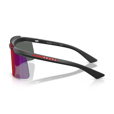Prada Occhiali da Sole PSB06S 1BO08F Linea Rossa Nero Opaco/Rosso Specchiato Blu Uomo 3