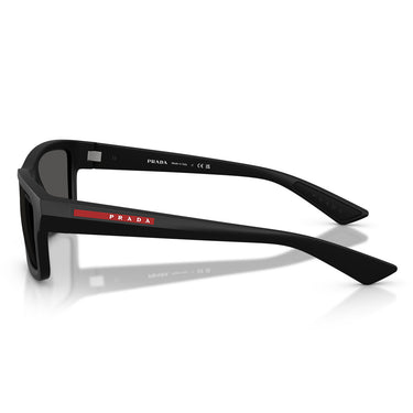 Prada Occhiali da Sole PSB10S 1BO08Z Linea Rossa Nero Opaco Grigio Scuro Uomo 3