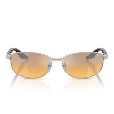 Prada Occhiali da Sole PSB53S 1BC40Z Linea Rossa Argento Arancione Specchiato Uomo