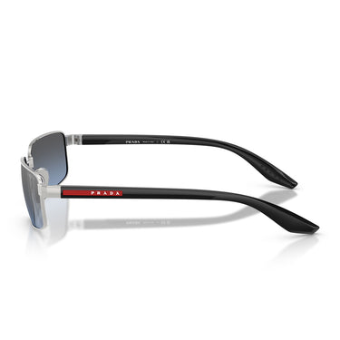Prada Occhiali da Sole PSB54S 1BC11A Linea Rossa Argento Blu Specchiato Argento Uomo 3