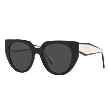 Prada Okulary Przeciwsłoneczne PR14WS 09Q5S0 Czarny/Ciemnoszary Damskie 2