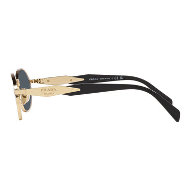 Prada Okulary Przeciwsłoneczne PR65ZS ZVN09T Złoto/Ciemny Szary Damskie 3