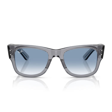 Ray-Ban Occhiali da Sole RB0840S 68463F Mega Wayfarer Grigio Trasparente Trasparente Sfumato Blu Unisex