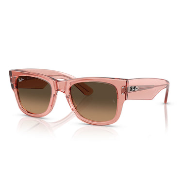Ray-Ban Occhiali da Sole RB0840S 684843 Mega Wayfarer Rosa Trasparente Marrone Sfumato Unisex 2