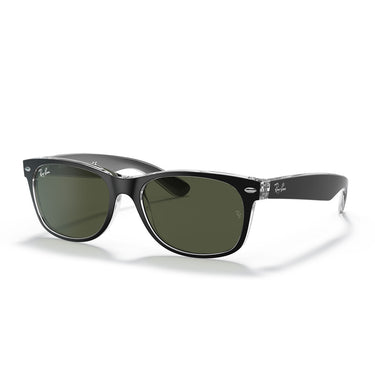 Ray-Ban Sonnenbrille RB2132 6052 New Wayfarer Schwarz/Grün G-15 Unisex 2