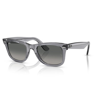 Ray-Ban Occhiali da Sole RB2140 684671 Wayfarer Grigio Trasparente/Grigio Chiaro Sfumato Unisex