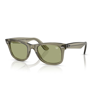 Ray-Ban Occhiali da Sole RB2140 68694E Wayfarer Star Wars Verde Trasparente Verde Bottiglia Unisex 2