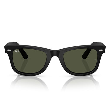 Ray-Ban Occhiali da Sole RB2140 901S31 Wayfarer Classic Original Nero Opaco/Verde Crystal Unisex