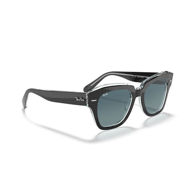 Ray-Ban Sonnenbrille RB2186 12943M State Street Schwarz/Blau Verlauf Unisex