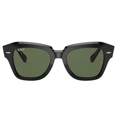 Ray-Ban Okulary Przeciwsłoneczne RB2186 901/58 State Street Czarny/Zielony G-15 Unisex Polaryzowane
