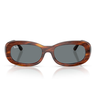 Ray-Ban Lunettes de Soleil RB2221 954/62 Marron Rayé/Bleu Femme