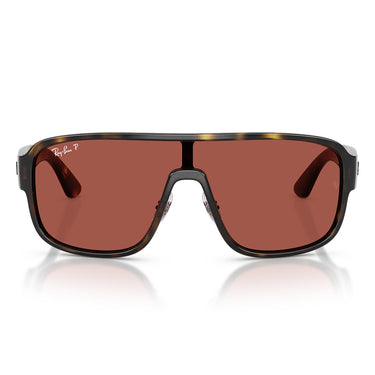 Ray-Ban Occhiali da Sole RB2229 710/1B Polarized S Marrone/Rosso Urban Unisex Polarizzati