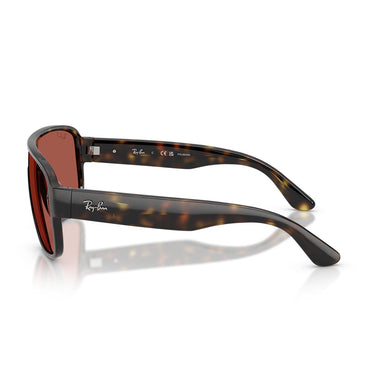 Ray-Ban Occhiali da Sole RB2229 710/1B Polarized S Marrone/Rosso Urban Unisex Polarizzati