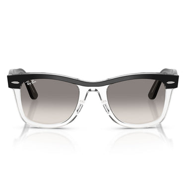 Ray-Ban Gafas de Sol RB2240 129432 Wayfarer Negro Sobre Transparente/Gris Degradado Unisex