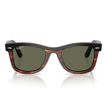 Ray-Ban Okulary Przeciwsłoneczne RB2240 144058 Wayfarer Czarny Na Brązowo/Zielony Unisex Polaryzacyjne