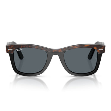 Ray-Ban Lunettes de Soleil RB2240 1441R5 Wayfarer Marron Sur Noir Bleu Unisexe
