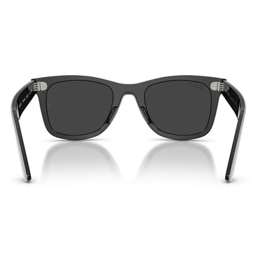 Ray-Ban Okulary Przeciwsłoneczne RB2240 144248 Wayfarer Szary Na Czarnym Czarny Unisex Polaryzowane 4