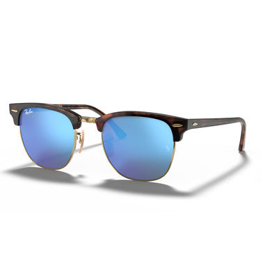 Ray-Ban Sonnenbrille RB3016 114517 Clubmaster Havana/Blu Verspiegelt Unisex 1