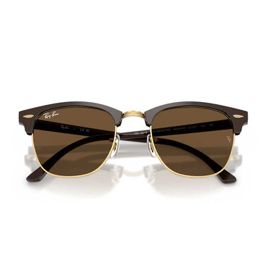 Ray-Ban Occhiali da Sole RB3016 687853 Clubmaster Marrone Oro/Marrone Scuro Unisex 4