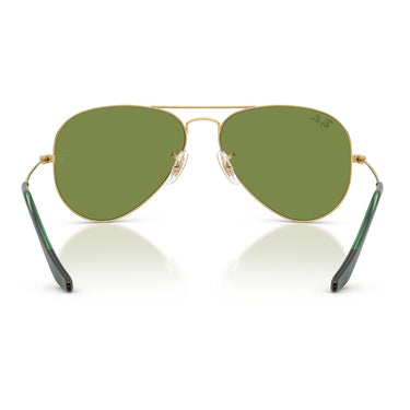 Ray-Ban Okulary Przeciwsłoneczne RB3025 001/4E Aviator Złoto Arista/Zielony Unisex 3