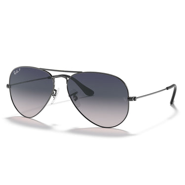 Ray-Ban Okulary Przeciwsłoneczne RB3025 004-78 Aviator Canna Di Fucile-Grigio Sfumato Unisex Polarizzati 1