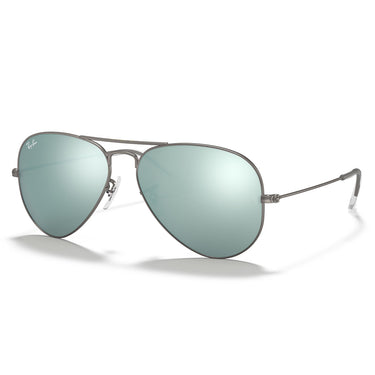 Ray-Ban Okulary Przeciwsłoneczne RB3025 029/30 Aviator Gunmetal Matowy/Jasnozielone Szare Lustro Unisex 1