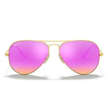 Ray-Ban Okulary Przeciwsłoneczne RB3025 112/1Q Aviator Gradient Złote/Flash Różowe Unisex Polaryzowane