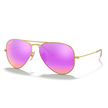 Ray-Ban Okulary Przeciwsłoneczne RB3025 112/1Q Aviator Gradient Złoto/Flash Fuksja Unisex Polaryzowane 2