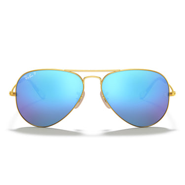 Ray-Ban Okulary Przeciwsłoneczne RB3025 112/4L Aviator Złote/Niebieskie Unisex Polaryzowane