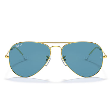 Ray-Ban Okulary Przeciwsłoneczne RB3025 9196S2 Aviator Złoto/Niebieski Unisex Polaryzowane