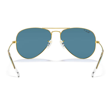 Ray-Ban Okulary Przeciwsłoneczne RB3025 9196S2 Aviator Złoto/Niebieskie Unisex Polaryzowane 4