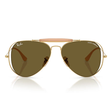 Ray-Ban Occhiali da Sole RB3029M 001/73 x Dolce & Gabbana The Outdoorsman Oro Arista/Marrone Scuro Unisex