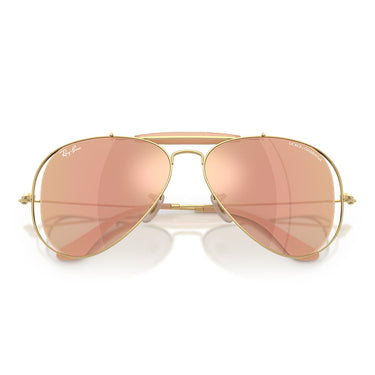 Ray-Ban Occhiali da Sole RB3029M 001/7J x Dolce & Gabbana The Outdoorsman Oro Arista/Marrone Specchiato Oro Rosé Unisex 5