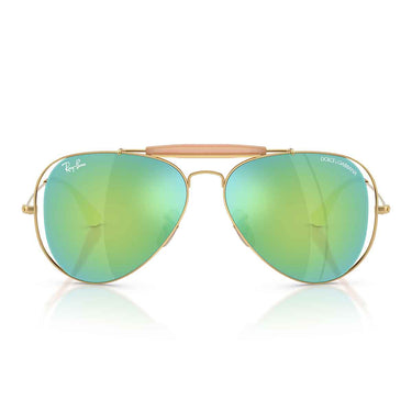 Ray-Ban Occhiali da Sole RB3029M 001/8N x Dolce & Gabbana The Outdoorsman Oro Arista/Grigio Verde Specchiato Unisex