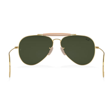 Ray-Ban Okulary Przeciwsłoneczne RB3030 W3402 Outdoorsman I Złoty/Zielony G-15 Unisex