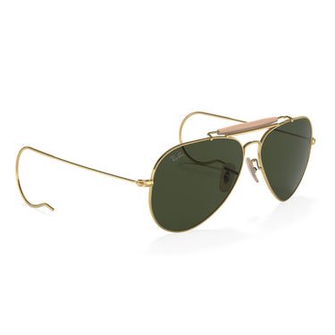 Ray-Ban Okulary Przeciwsłoneczne RB3030 W3402 Outdoorsman I Złoty/Zielony G-15 Unisex