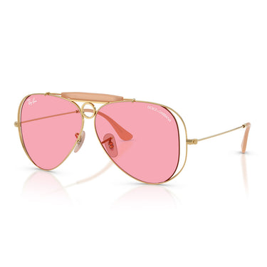 Ray-Ban Occhiali da Sole RB3138M 001 84 x Dolce & Gabbana The Shooter Oro Arista Rosa Unisex 2